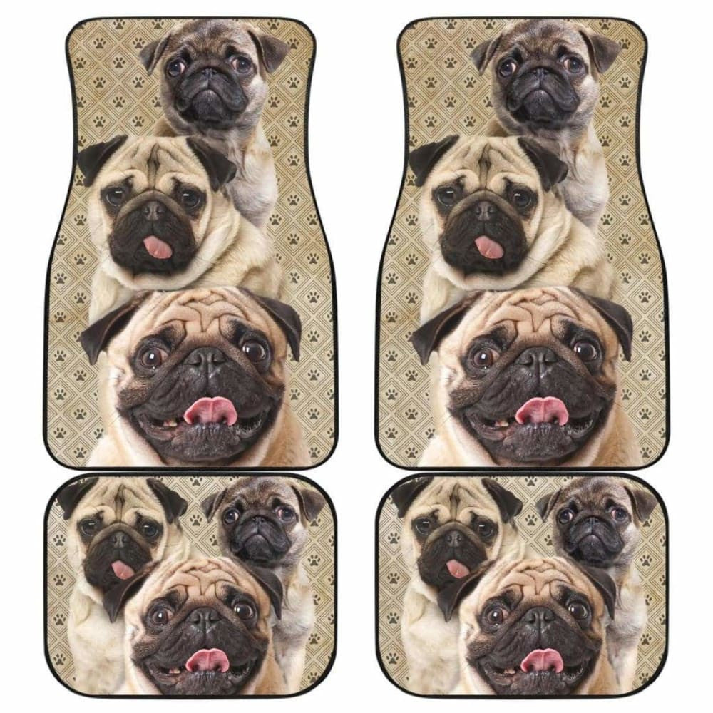 Pug Dog Car Floor Mats Funny For Pug Dog Lover