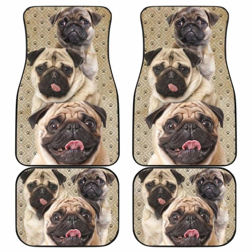 Pug Dog Car Floor Mats Funny For Pug Dog Lover