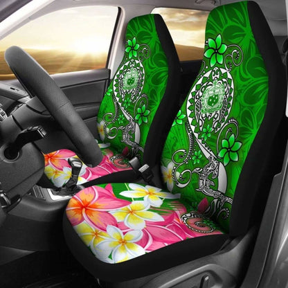 Samoa Car Seat Covers - Turtle Plumeria (Green) -