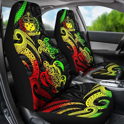 Samoa Polynesian Car Seat Covers - Reggae Tentacle Turtle -