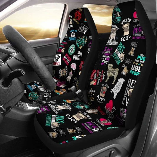 Pug Logos Car Seat Covers - Pug Bestseller