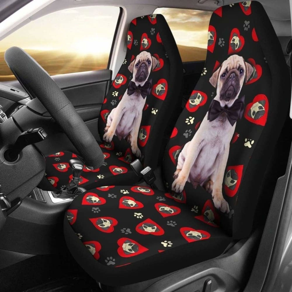 Funny Pug Dog Car Seat Covers Amazing