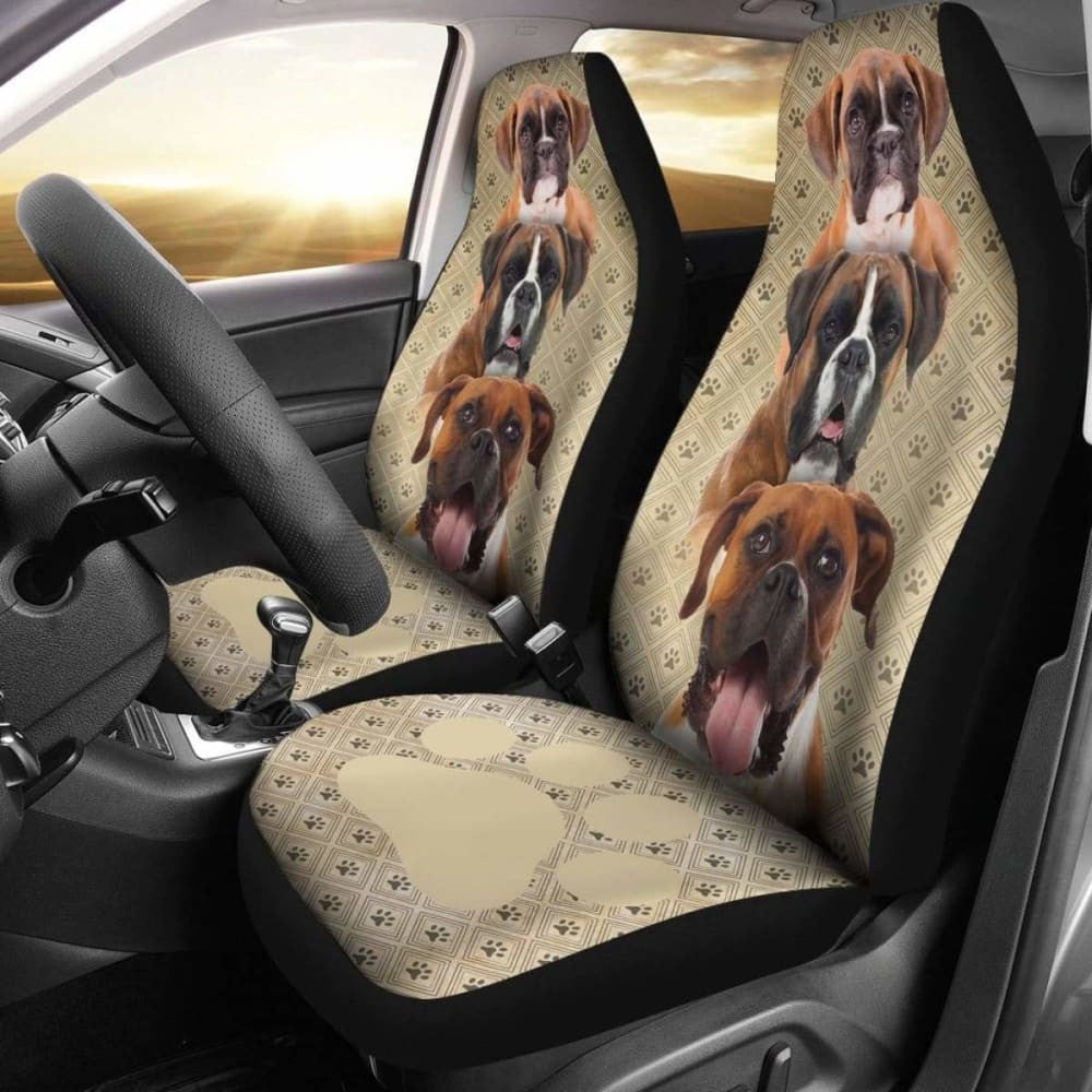 Boxer Dog Car Seat Covers Funny Decor Your Car