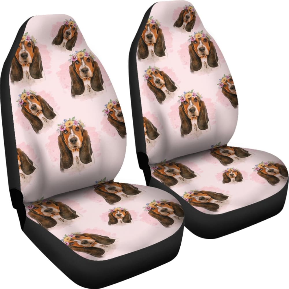 Basset Hound Dog Print Car Seat Covers