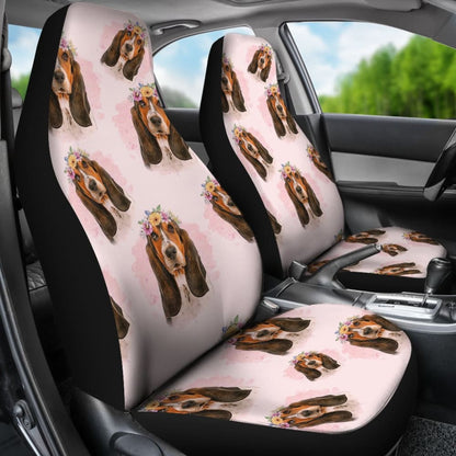 Basset Hound Dog Print Car Seat Covers