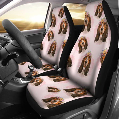 Basset Hound Dog Print Car Seat Covers