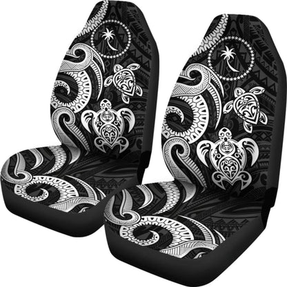 Chuuk Micronesian Car Seat Covers - White Tentacle Turtle -