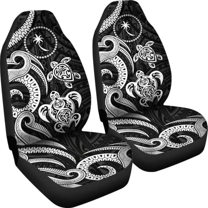 Chuuk Micronesian Car Seat Covers - White Tentacle Turtle -