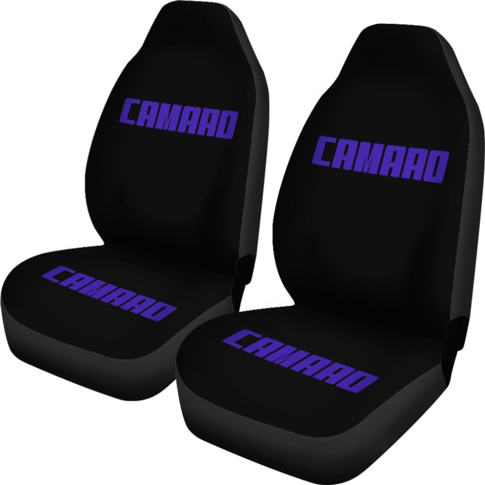 Camaro Blue Letter Seat Covers