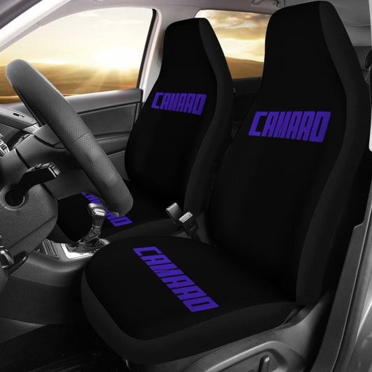 Camaro Blue Letter Seat Covers