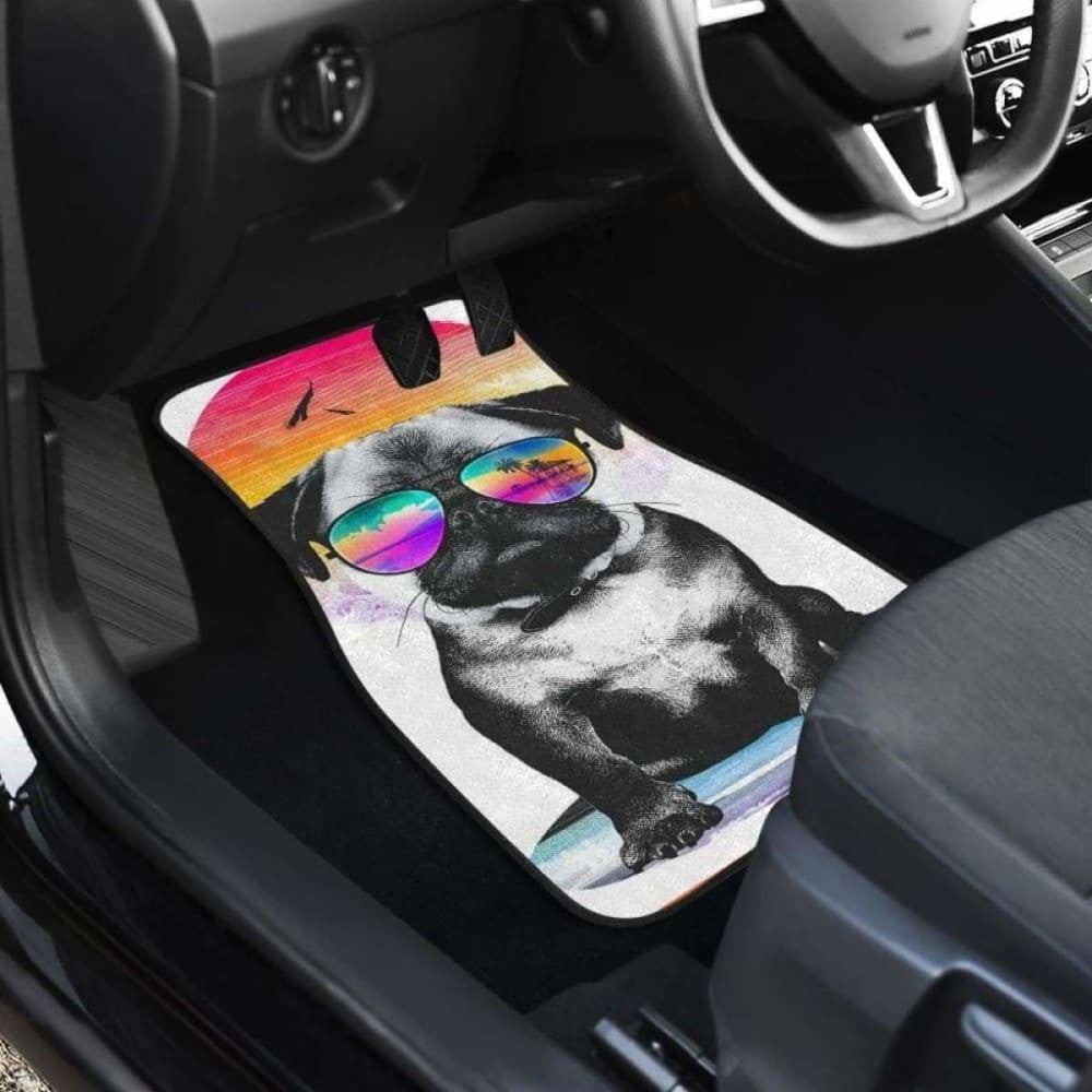 Summer Pug Car Floor Mats