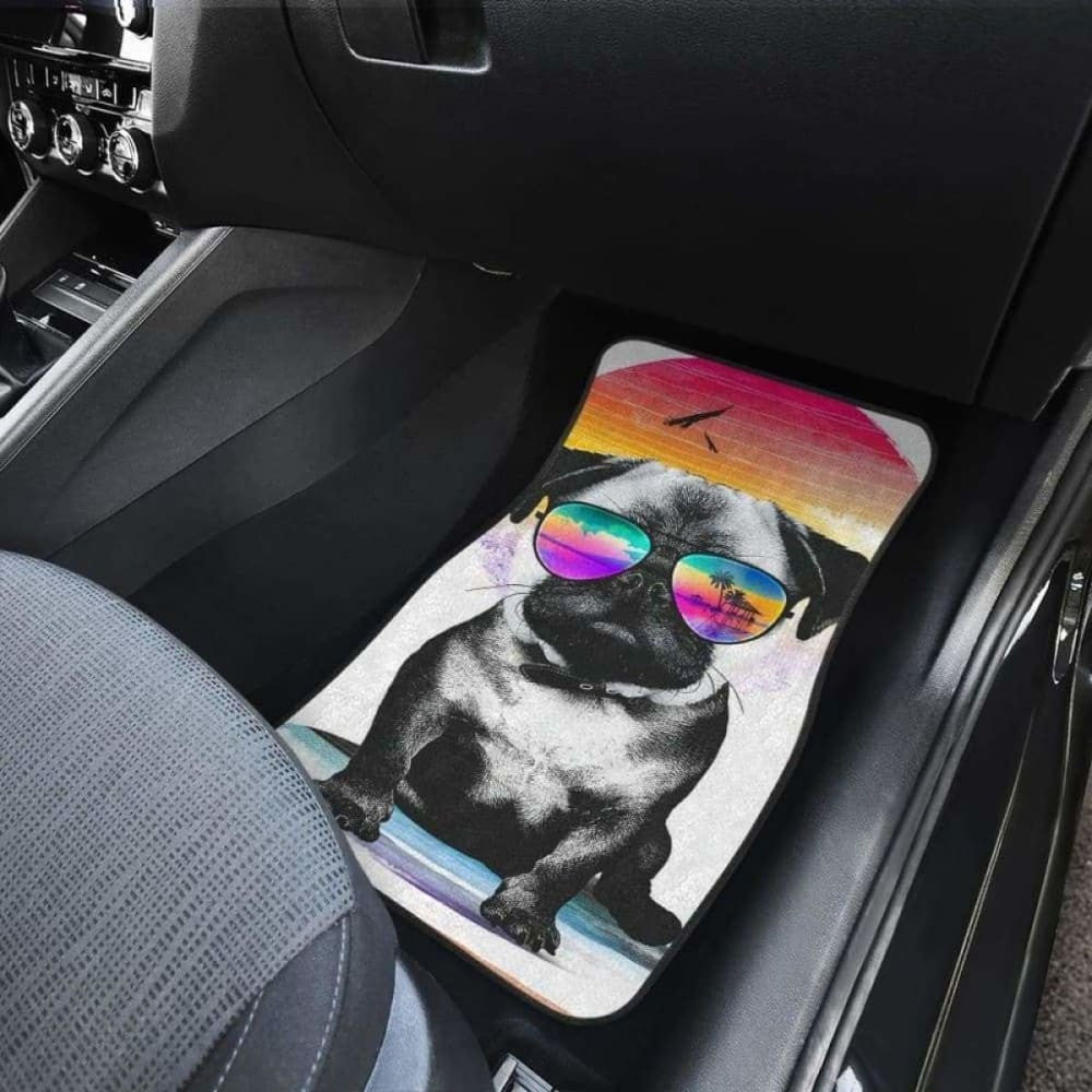 Summer Pug Car Floor Mats