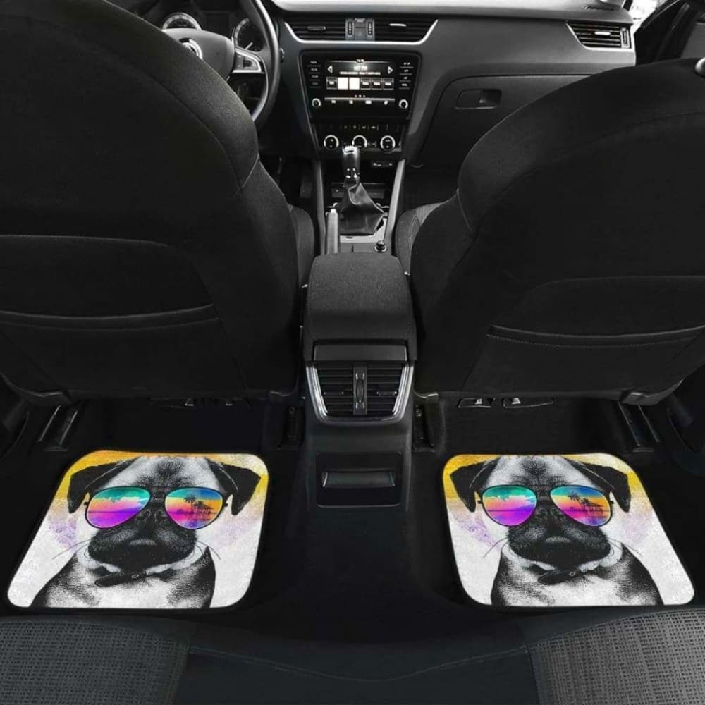 Summer Pug Car Floor Mats