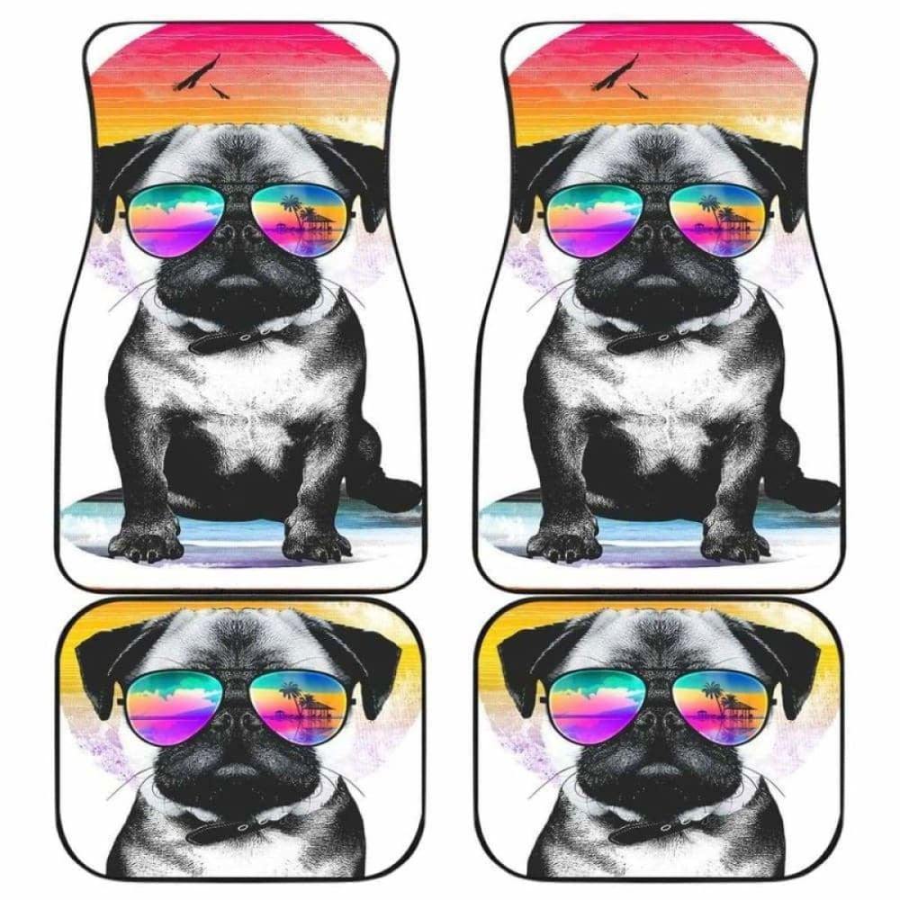 Summer Pug Car Floor Mats