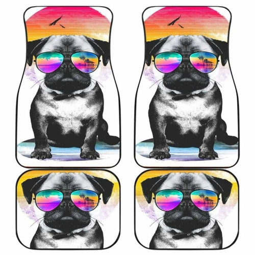 Summer Pug Car Floor Mats