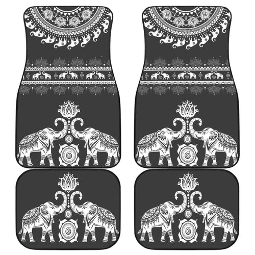 Elephant Mandala Front And Back Car Mats (Set Of)