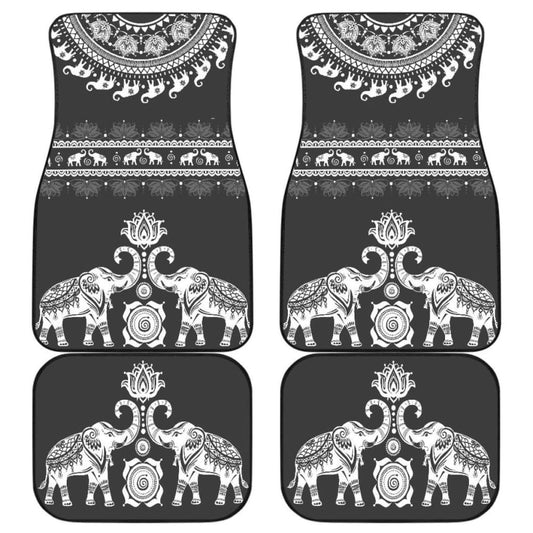 Elephant Mandala Front And Back Car Mats (Set Of)