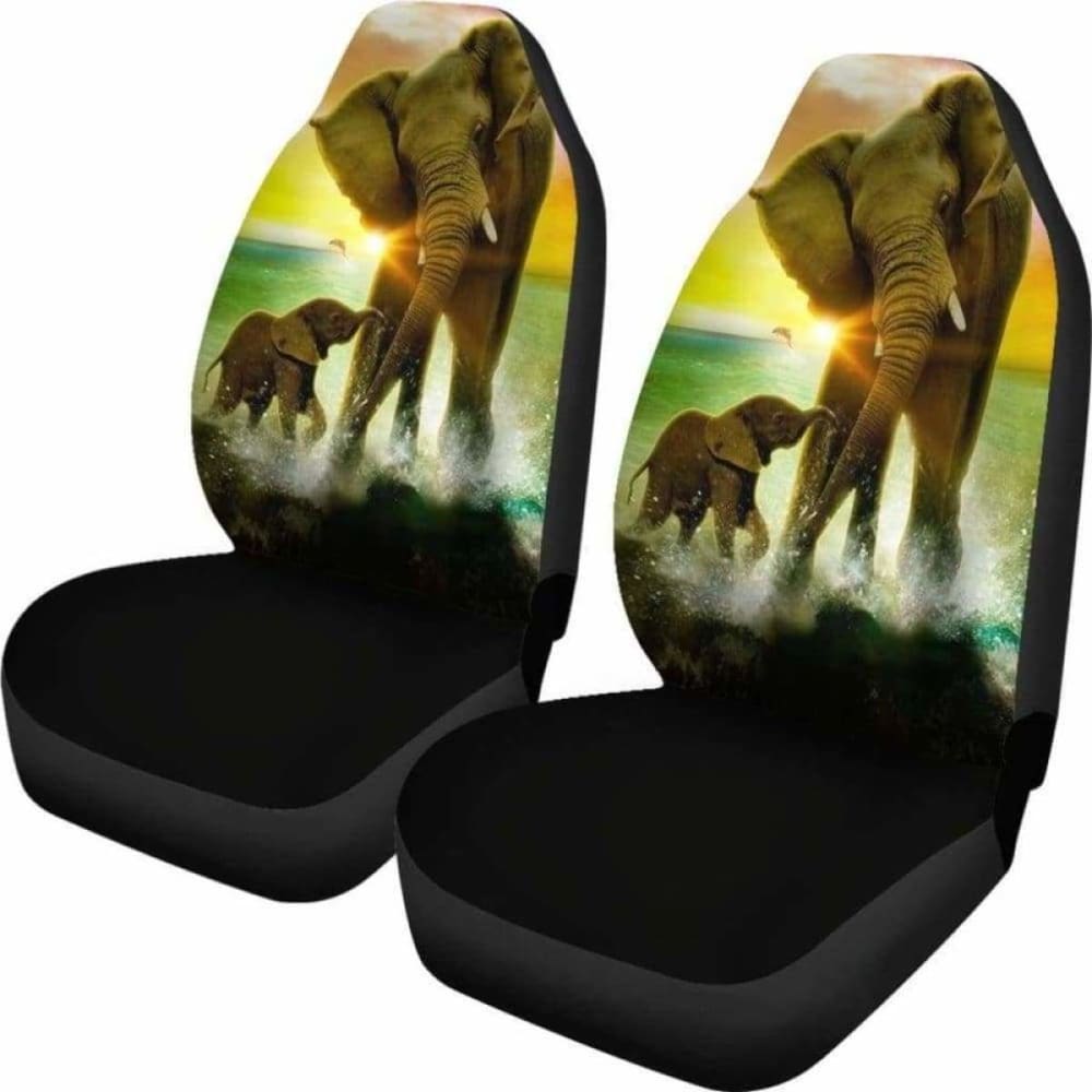 Elephant Baby & Mom Car Seat Covers