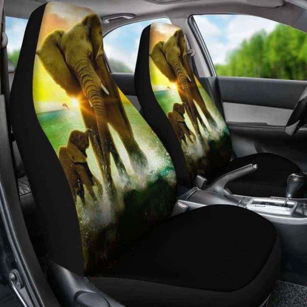 Elephant Baby & Mom Car Seat Covers