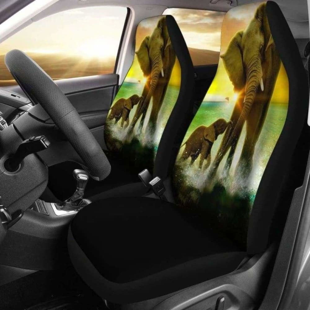 Elephant Baby & Mom Car Seat Covers