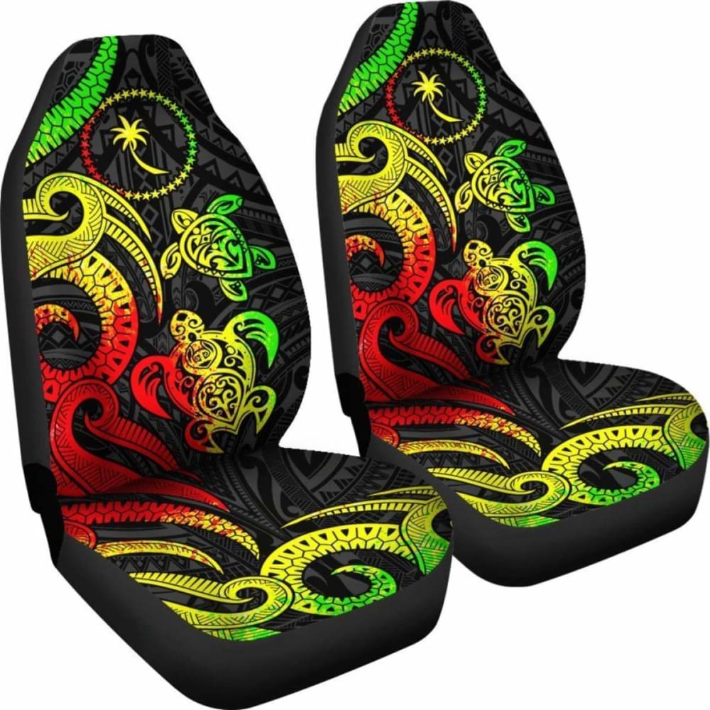 Chuuk Micronesian Car Seat Covers - Reggae Tentacle Turtle -