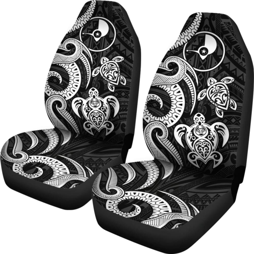 Yap Micronesian Car Seat Covers - White Tentacle Turtle -