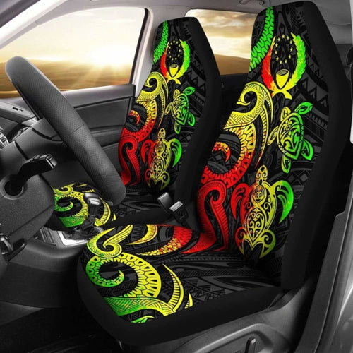 Pohnpei Micronesian Car Seat Covers - Reggae Tentacle Turtle -