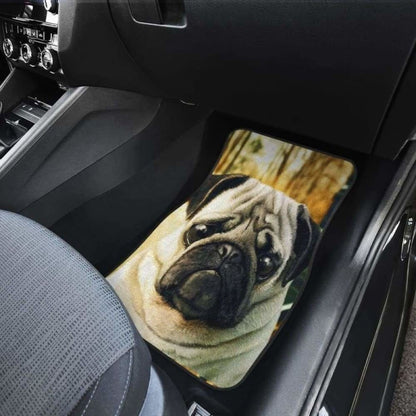 Pug Dog Hungry Sad Face Car Floor Mats