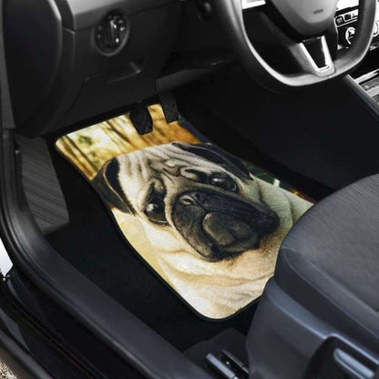Pug Dog Hungry Sad Face Car Floor Mats