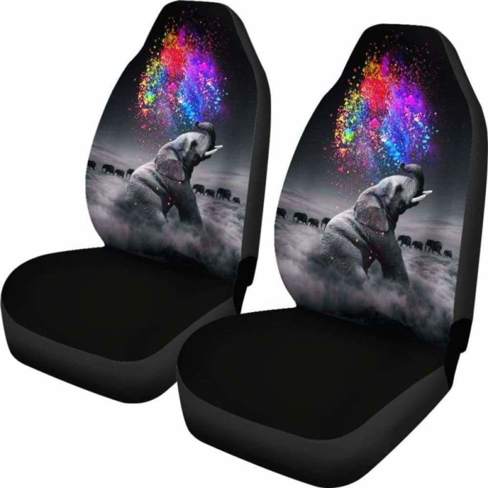 Elephant Rain Bow Car Seat Covers