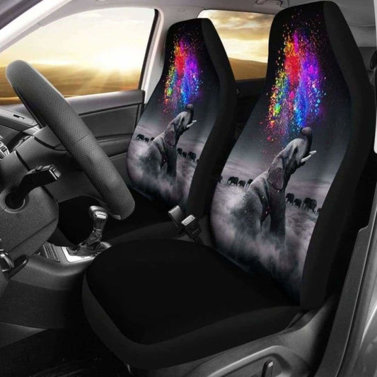 Elephant Rain Bow Car Seat Covers