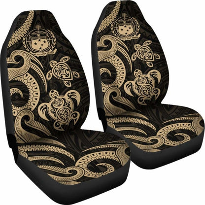 Samoa Polynesian Car Seat Covers - Gold Tentacle Turtle -
