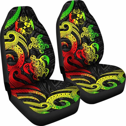 Tonga Polynesian Car Seat Covers - Reggae Tentacle Turtle -
