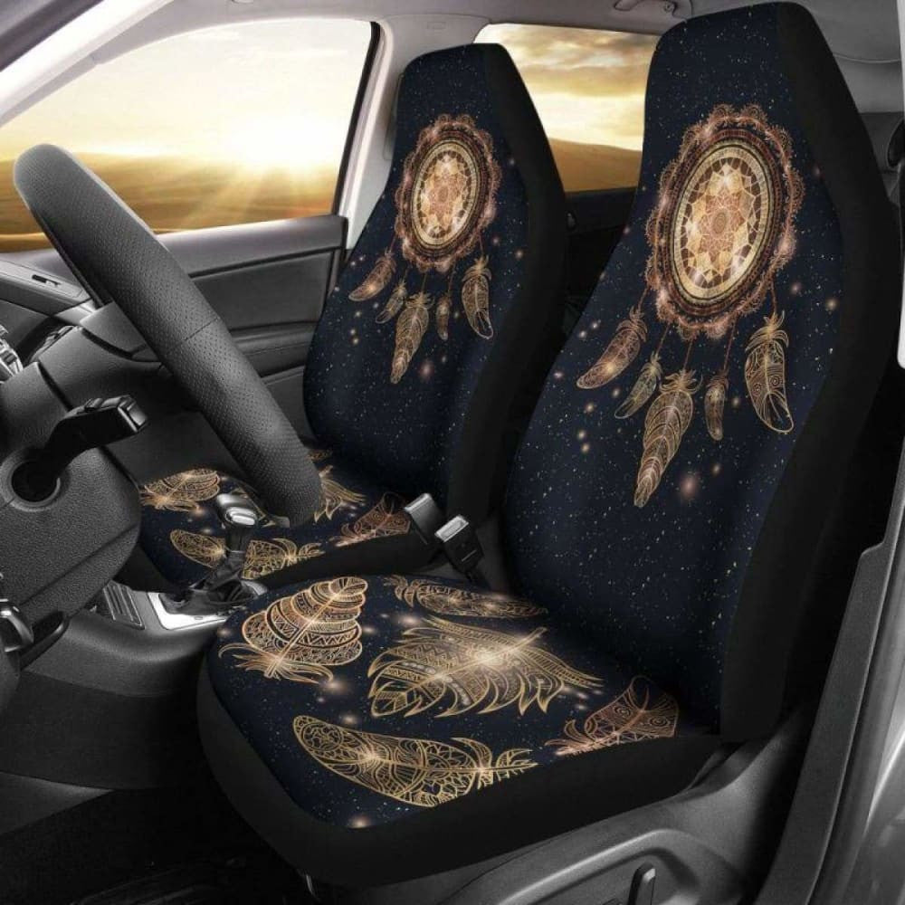 Dreamcatcher With Magic And Feathers Car Seat Covers