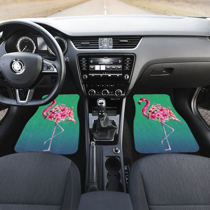 Floral Pink Flamingos Flowers Car Floor Mats