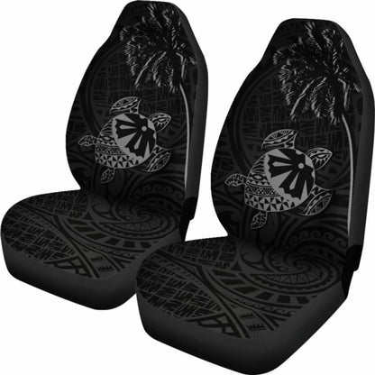 Fiji Islands Tapa Turtle Grey Car Seat Covers