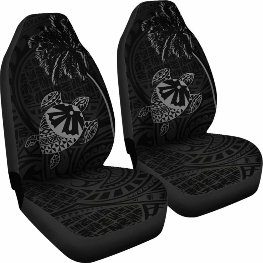 Fiji Islands Tapa Turtle Grey Car Seat Covers