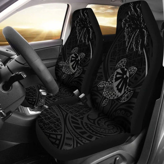 Fiji Islands Tapa Turtle Grey Car Seat Covers