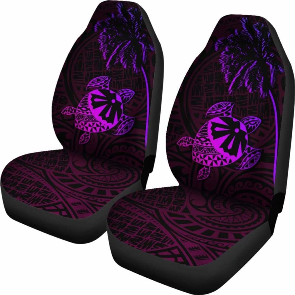 Fiji Islands Tapa Turtle Purple Car Seat Covers