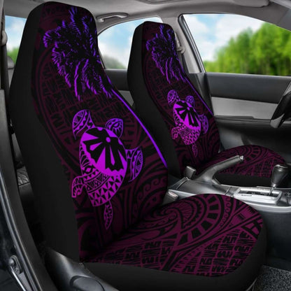 Fiji Islands Tapa Turtle Purple Car Seat Covers