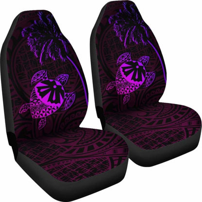 Fiji Islands Tapa Turtle Purple Car Seat Covers