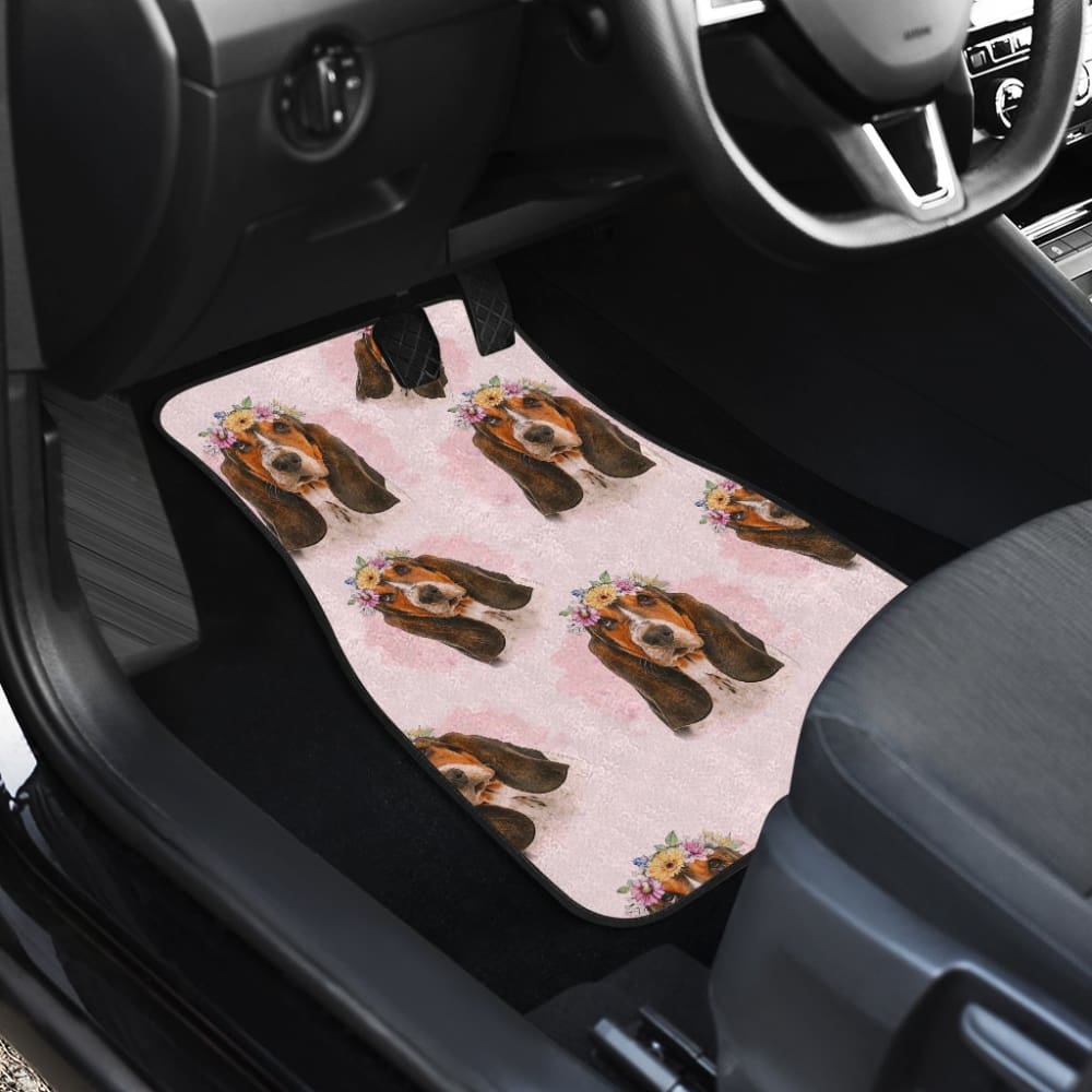 Basset Hound Dog Print Car Floor Mats