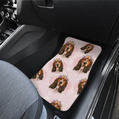 Basset Hound Dog Print Car Floor Mats