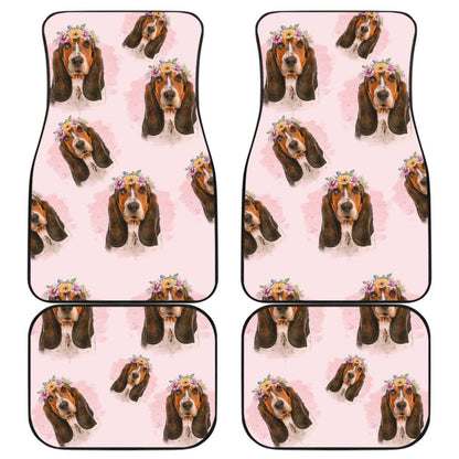Basset Hound Dog Print Car Floor Mats