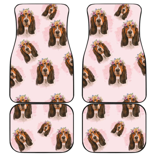 Basset Hound Dog Print Car Floor Mats