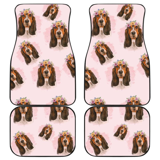 Basset Hound Dog Print Car Floor Mats