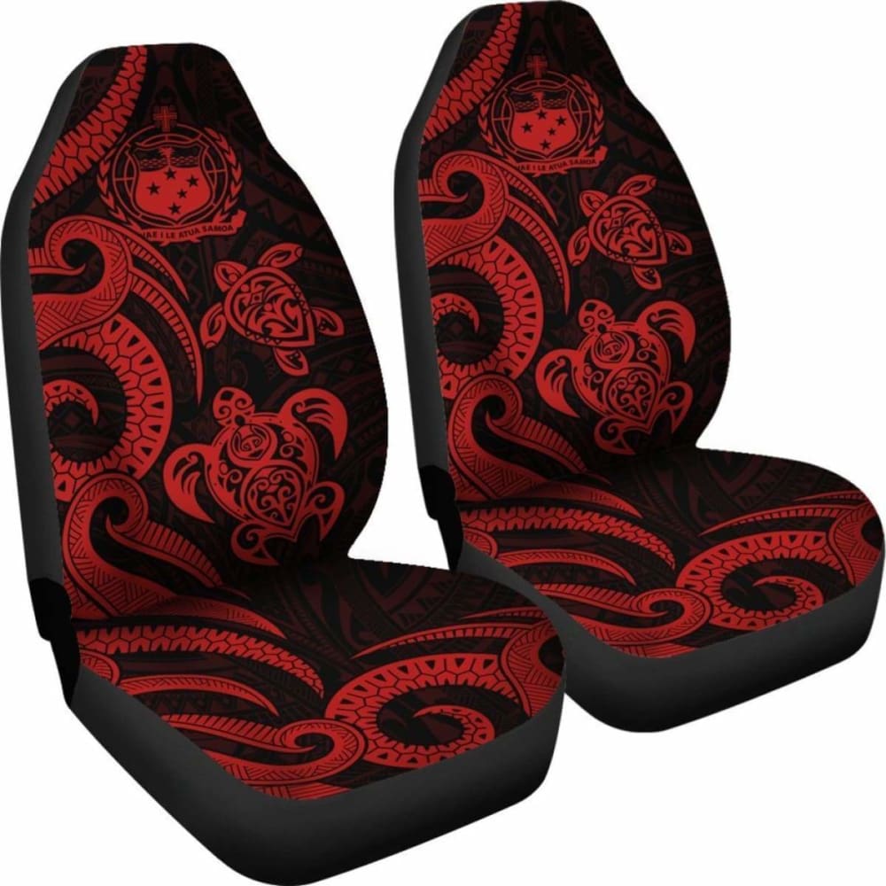 Samoa Polynesian Car Seat Covers - Red Tentacle Turtle -