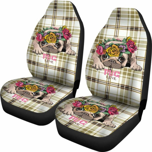 Pug Love Car Seat Covers