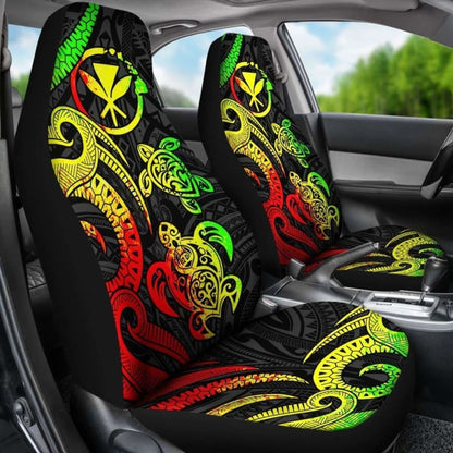 Polynesian Hawaii Car Seat Covers - Reggae Tentacle Turtle -