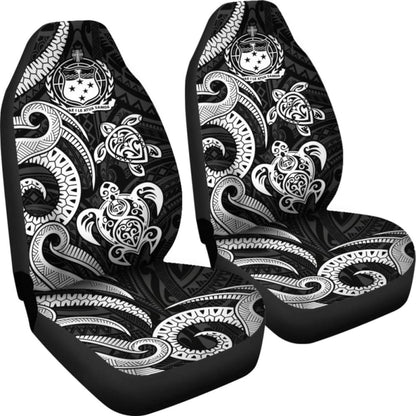 Samoa Polynesian Car Seat Covers - White Tentacle Turtle -